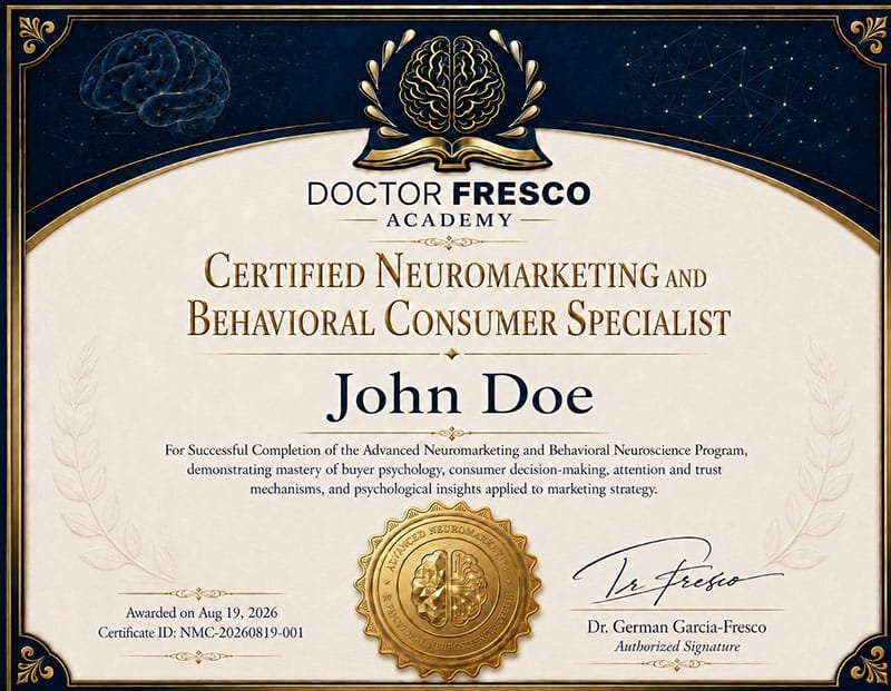 Advanced Neuromarketing & Behavioral Neuroscience Certification